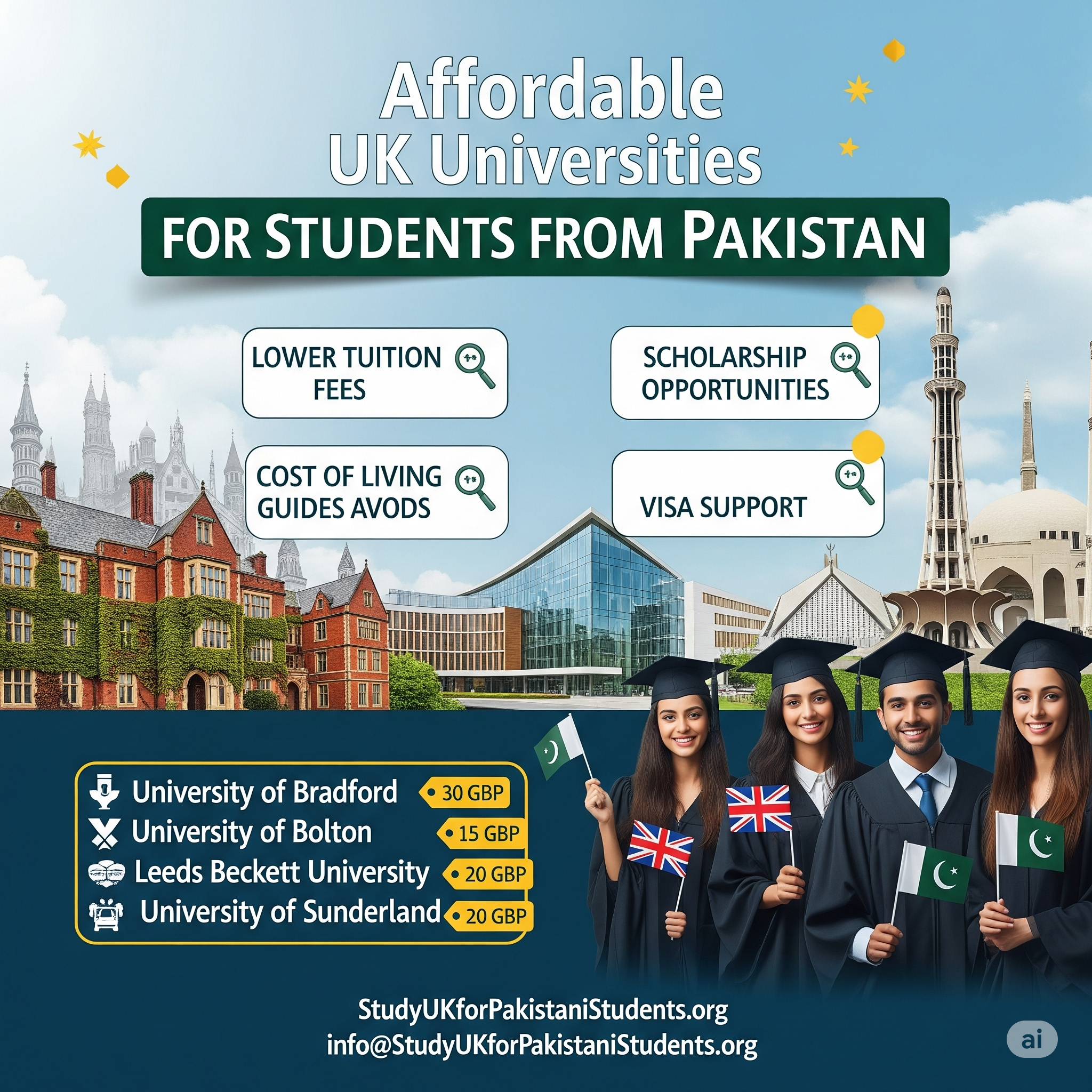 Affordable UK Universities for Pakistani Students