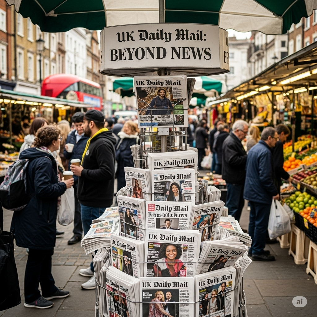 Does the UK Daily Mail publish only news, or does it also include ads and guest posts?